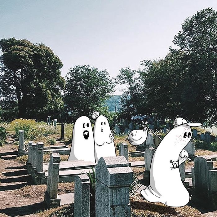 Artist “Invades” Strangers’ Photos On Instagram By Adding His Hilarious Illustrations Artist “Invades” Strangers’ Photos On Instagram By Adding His Hilarious Illustrations