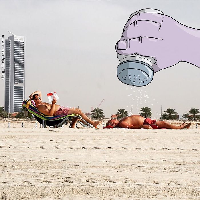 Artist “Invades” Strangers’ Photos On Instagram By Adding His Hilarious Illustrations Artist “Invades” Strangers’ Photos On Instagram By Adding His Hilarious Illustrations