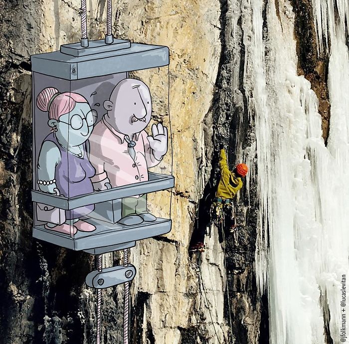 Artist “Invades” Strangers’ Photos On Instagram By Adding His Hilarious Illustrations Artist “Invades” Strangers’ Photos On Instagram By Adding His Hilarious Illustrations