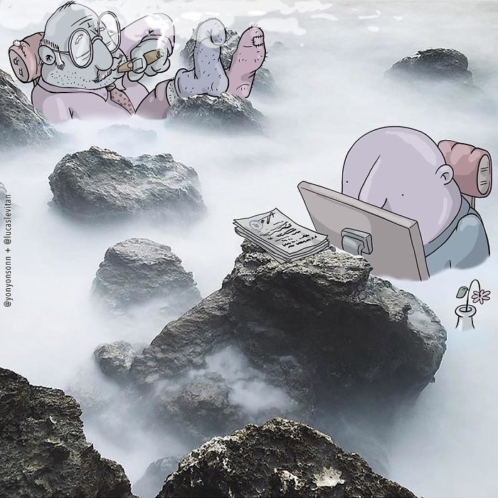 Artist “Invades” Strangers’ Photos On Instagram By Adding His Hilarious Illustrations Artist “Invades” Strangers’ Photos On Instagram By Adding His Hilarious Illustrations