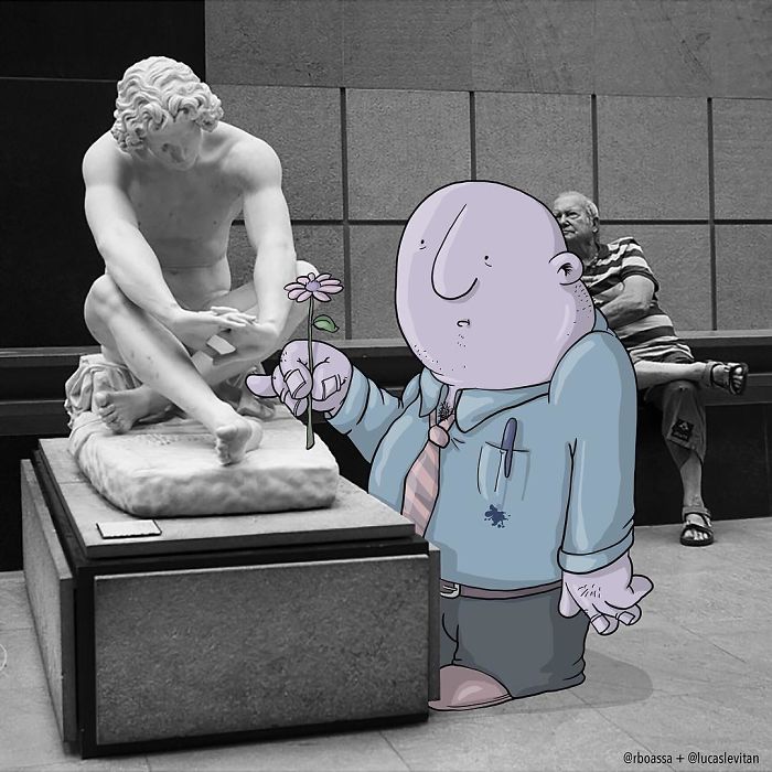 Artist “Invades” Strangers’ Photos On Instagram By Adding His Hilarious Illustrations Artist “Invades” Strangers’ Photos On Instagram By Adding His Hilarious Illustrations