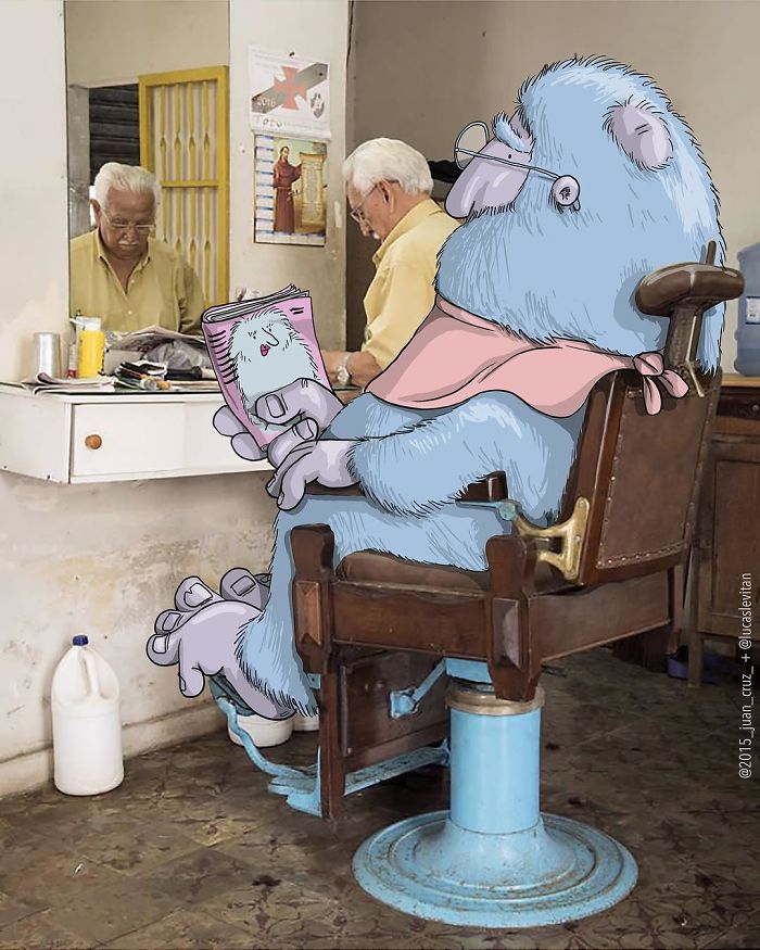 Artist “Invades” Strangers’ Photos On Instagram By Adding His Hilarious Illustrations Artist “Invades” Strangers’ Photos On Instagram By Adding His Hilarious Illustrations