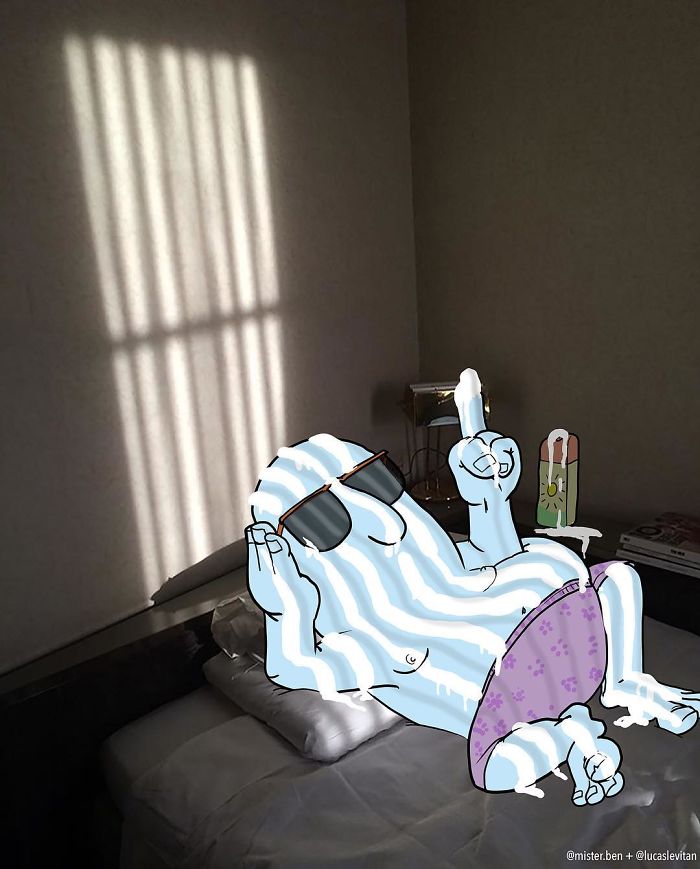 Artist “Invades” Strangers’ Photos On Instagram By Adding His Hilarious Illustrations Artist “Invades” Strangers’ Photos On Instagram By Adding His Hilarious Illustrations