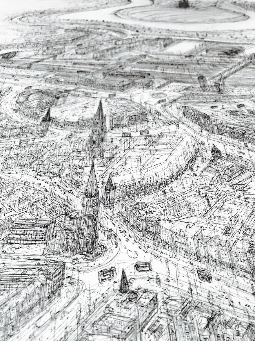 It Took Me 3 Months To Sketch The Entire City Of Stirling, Scotland