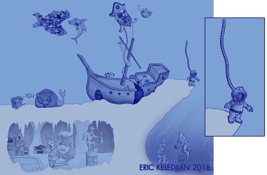 I Challenged Myself To Add One Character A Day To This Fish Drawing For 30 Days Until I Got This Result I Challenged Myself To Add One Character A Day To This Fish Drawing For 30 Days Until I Got This Result