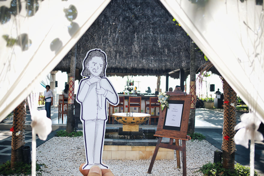 Instead Of Casual Pictures, We Documented Our Wedding In A More Interesting Way Instead Of Casual Pictures, We Documented Our Wedding In A More Interesting Way