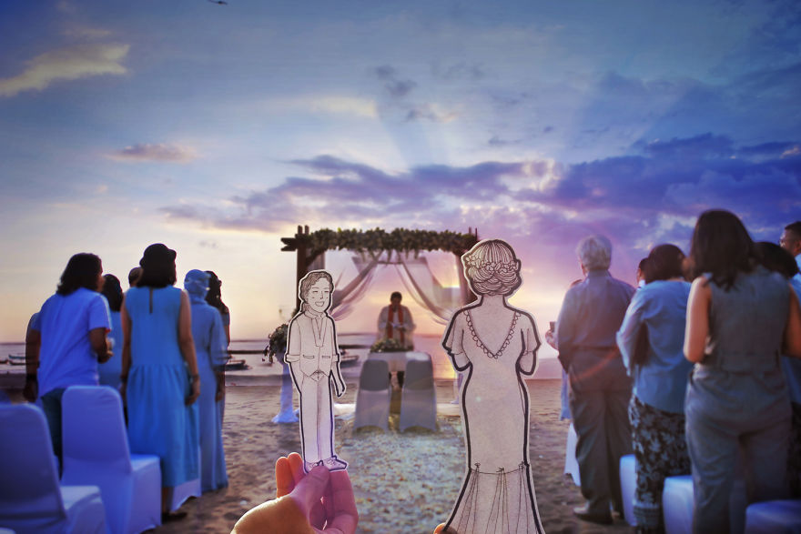 Instead Of Casual Pictures, We Documented Our Wedding In A More Interesting Way Instead Of Casual Pictures, We Documented Our Wedding In A More Interesting Way