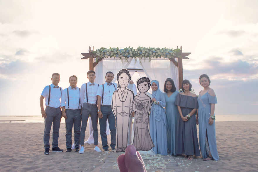 Instead Of Casual Pictures, We Documented Our Wedding In A More Interesting Way Instead Of Casual Pictures, We Documented Our Wedding In A More Interesting Way