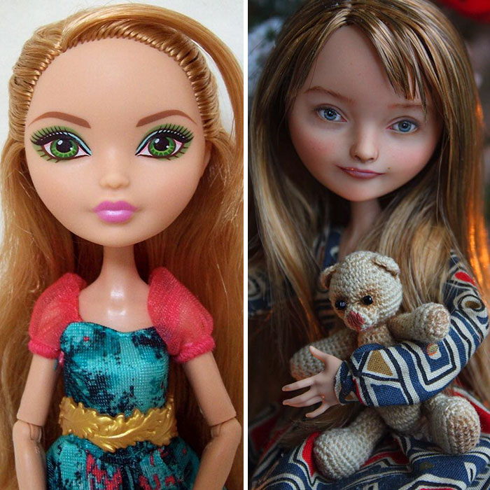 Ukrainian Artist Removes Makeup From Dolls To Repaint Them, And Result Is Almost Too Real