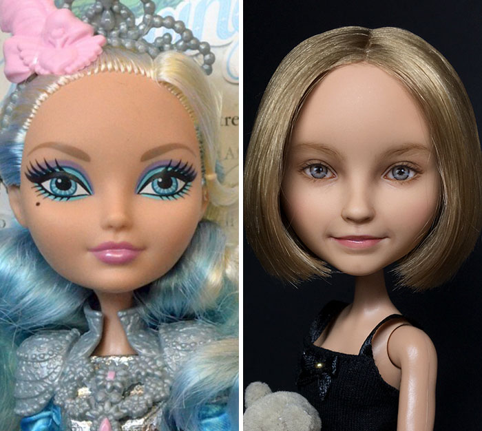 Ukrainian Artist Removes Makeup From Dolls To Repaint Them, And Result Is Almost Too Real