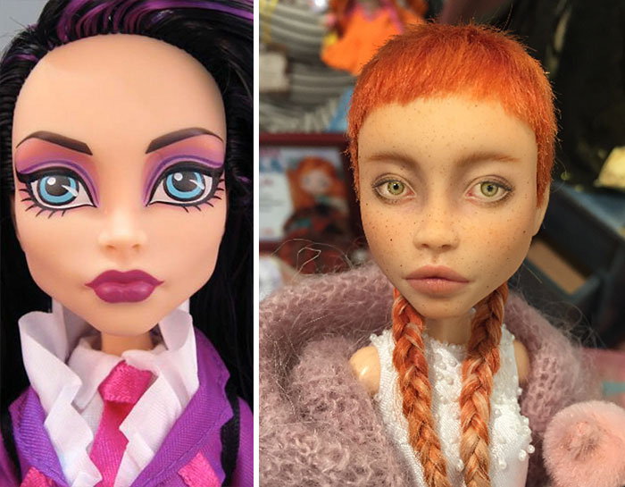 Ukrainian Artist Removes Makeup From Dolls To Repaint Them, And Result Is Almost Too Real