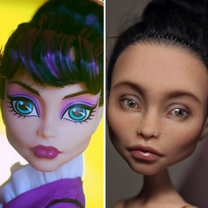 Ukrainian Artist Removes Makeup From Dolls To Repaint Them, And Result Is Almost Too Real