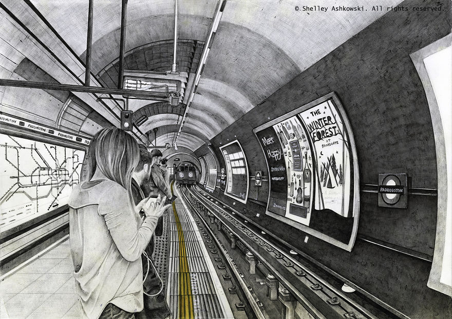 Cities And Landmarks Drawn With Ballpoint Pen Cities And Landmarks Drawn With Ballpoint Pen