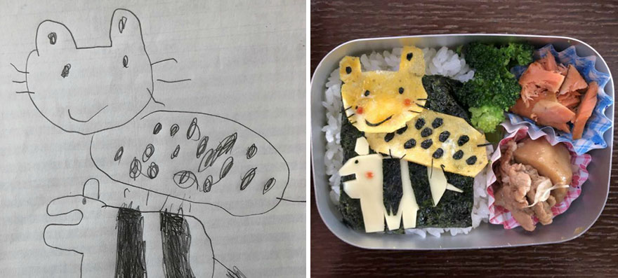 Japanese Dad Takes His Daughter&#8217;s Drawings And Turns Them Into Adorable Meals