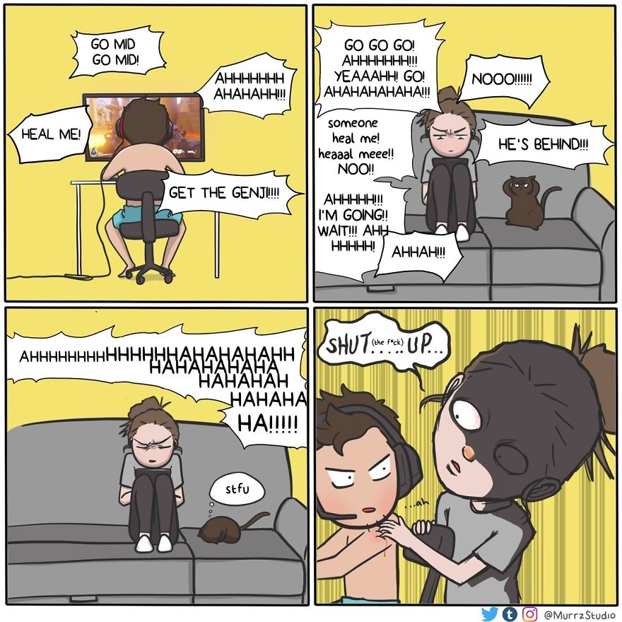 Artist Illustrates Everyday Life With Her Boyfriend And A Cat In 42 Funny Comics Artist Illustrates Everyday Life With Her Boyfriend And A Cat In 42 Funny Comics