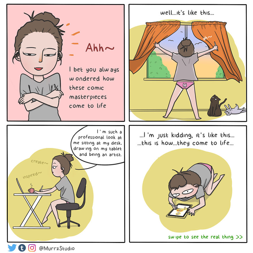 Artist Illustrates Everyday Life With Her Boyfriend And A Cat In 42 Funny Comics Artist Illustrates Everyday Life With Her Boyfriend And A Cat In 42 Funny Comics