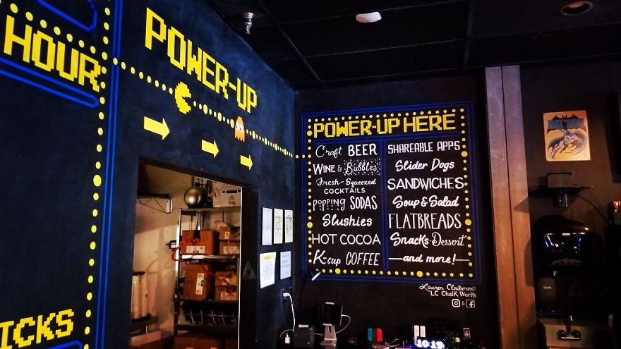 I Created This Pac-Man Themed Chalkboard I Created This Pac-Man Themed Chalkboard