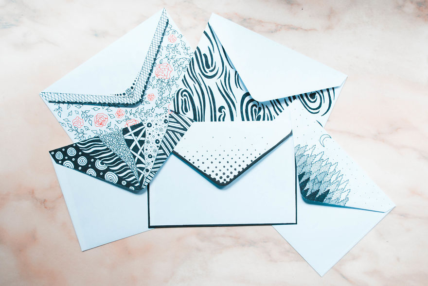 I Turn Cheap Envelopes Into Special Gifts With Hand Drawing