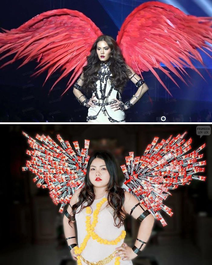 Woman Hilariously Recreates Celebrity Outfits Using Food, And The Result Is Better Than The Original Woman Hilariously Recreates Celebrity Outfits Using Food, And The Result Is Better Than The Original