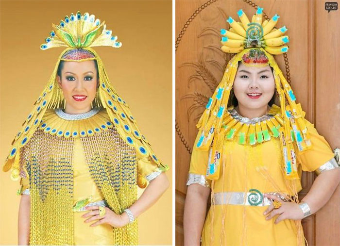 Woman Hilariously Recreates Celebrity Outfits Using Food, And The Result Is Better Than The Original Woman Hilariously Recreates Celebrity Outfits Using Food, And The Result Is Better Than The Original