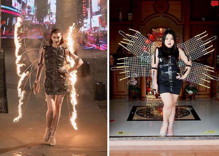 Woman Hilariously Recreates Celebrity Outfits Using Food, And The Result Is Better Than The Original Woman Hilariously Recreates Celebrity Outfits Using Food, And The Result Is Better Than The Original