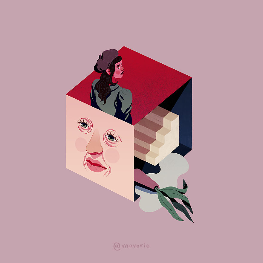I Create Minimalist Illustrations Using Geometric Shapes