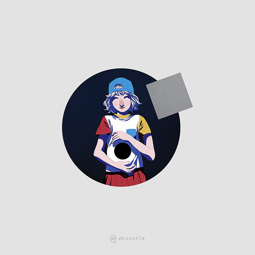 I Create Minimalist Illustrations Using Geometric Shapes