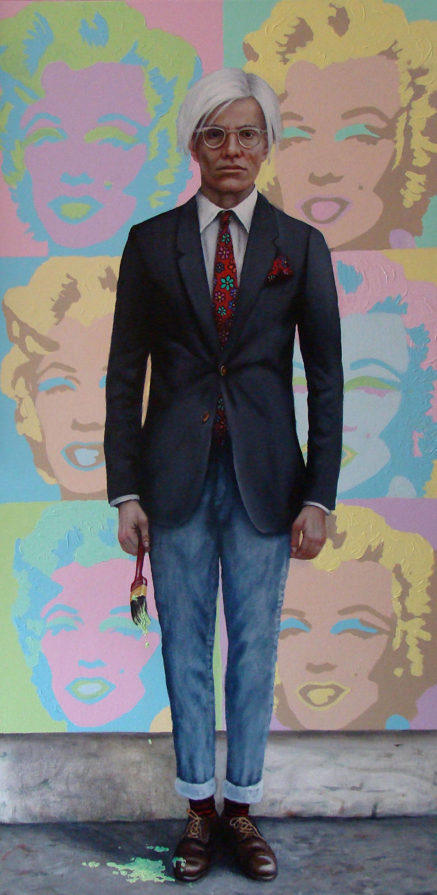 Paintings Of Famous Artists Standing In Front Of Their Iconic Works Paintings Of Famous Artists Standing In Front Of Their Iconic Works