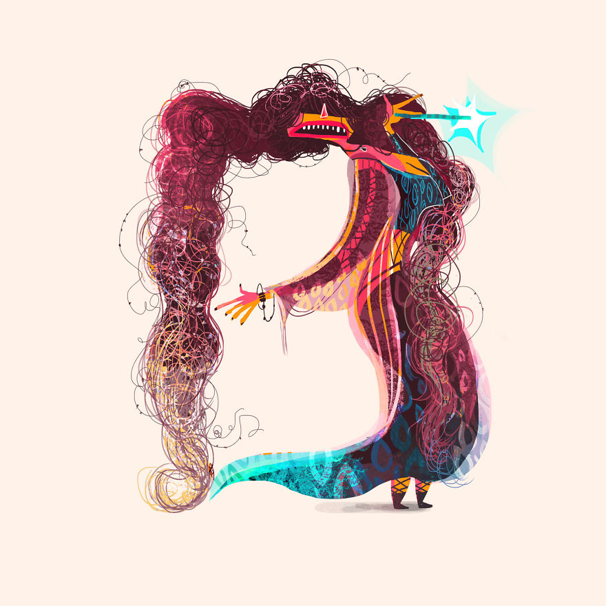 I Illustrated Over 70 Female Characters From Litearture For #36daysoftype This Year I Illustrated Over 70 Female Characters From Litearture For #36daysoftype This Year