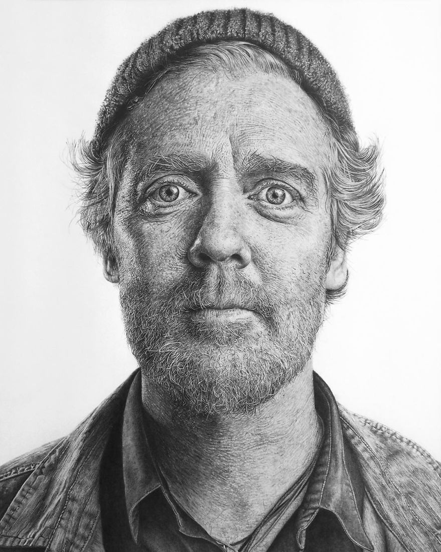 Artist Makes Hyper Realistic Drawings To The Point Where We See The Pores Of The Skin Artist Makes Hyper Realistic Drawings To The Point Where We See The Pores Of The Skin