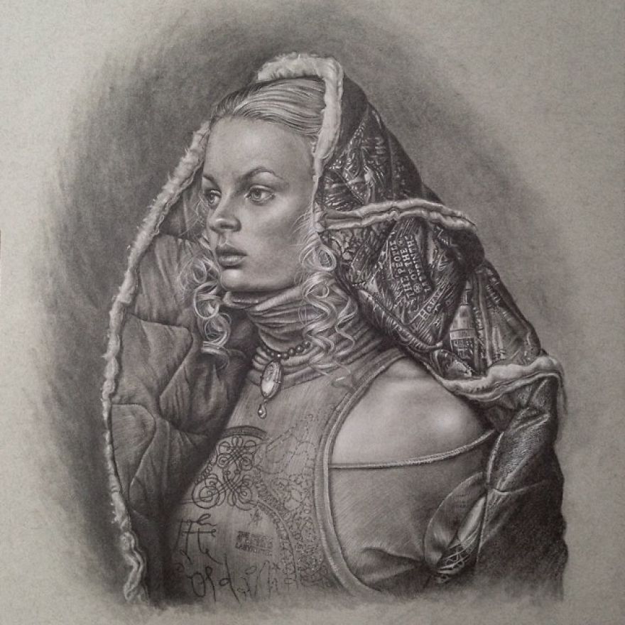 Artist Makes Hyper Realistic Drawings To The Point Where We See The Pores Of The Skin Artist Makes Hyper Realistic Drawings To The Point Where We See The Pores Of The Skin