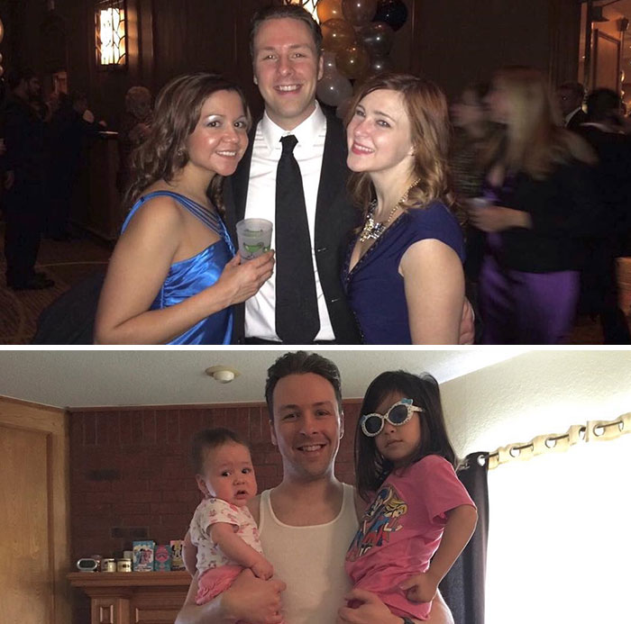 Got Toddlered: Parents Share Photos Of Them Before And After Having Kids, And The Difference Is Hilarious Got Toddlered: Parents Share Photos Of Them Before And After Having Kids, And The Difference Is Hilarious