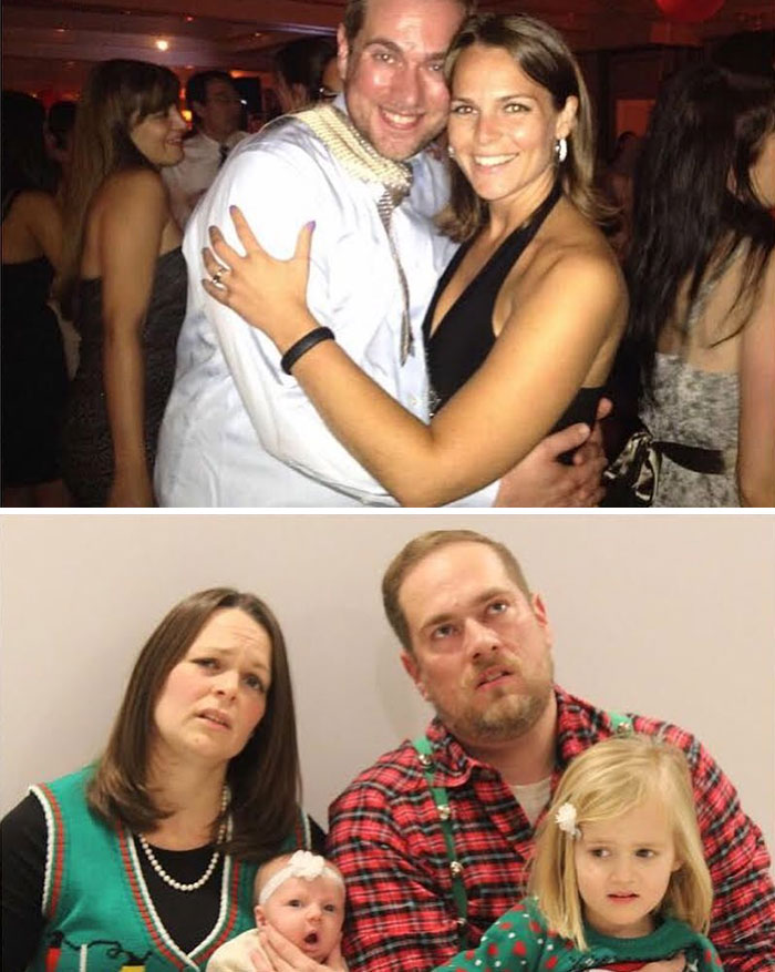 Got Toddlered: Parents Share Photos Of Them Before And After Having Kids, And The Difference Is Hilarious Got Toddlered: Parents Share Photos Of Them Before And After Having Kids, And The Difference Is Hilarious