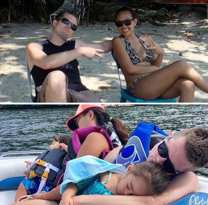 Got Toddlered: Parents Share Photos Of Them Before And After Having Kids, And The Difference Is Hilarious Got Toddlered: Parents Share Photos Of Them Before And After Having Kids, And The Difference Is Hilarious