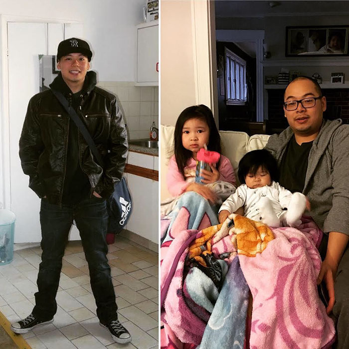 Got Toddlered: Parents Share Photos Of Them Before And After Having Kids, And The Difference Is Hilarious Got Toddlered: Parents Share Photos Of Them Before And After Having Kids, And The Difference Is Hilarious