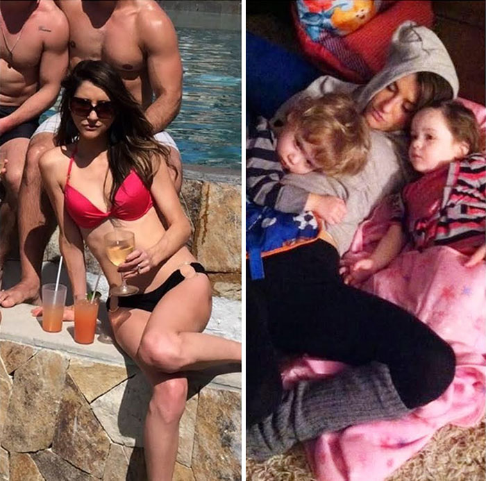 Got Toddlered: Parents Share Photos Of Them Before And After Having Kids, And The Difference Is Hilarious Got Toddlered: Parents Share Photos Of Them Before And After Having Kids, And The Difference Is Hilarious