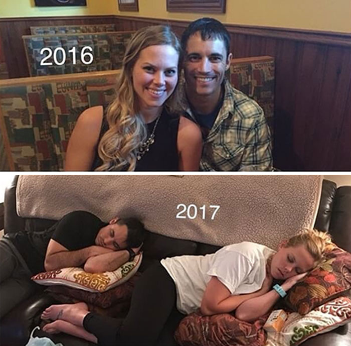 Got Toddlered: Parents Share Photos Of Them Before And After Having Kids, And The Difference Is Hilarious Got Toddlered: Parents Share Photos Of Them Before And After Having Kids, And The Difference Is Hilarious