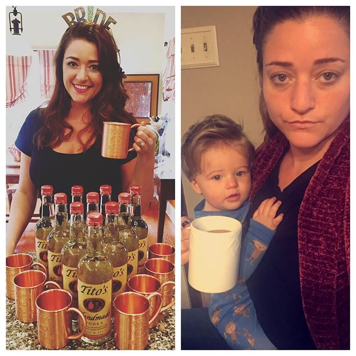 Got Toddlered: Parents Share Photos Of Them Before And After Having Kids, And The Difference Is Hilarious Got Toddlered: Parents Share Photos Of Them Before And After Having Kids, And The Difference Is Hilarious