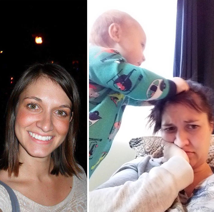 Got Toddlered: Parents Share Photos Of Them Before And After Having Kids, And The Difference Is Hilarious Got Toddlered: Parents Share Photos Of Them Before And After Having Kids, And The Difference Is Hilarious