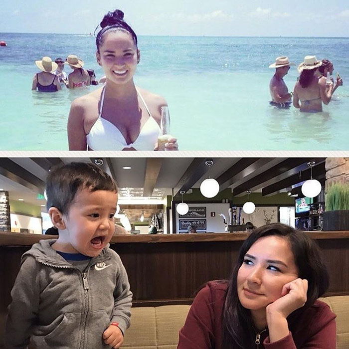 Got Toddlered: Parents Share Photos Of Them Before And After Having Kids, And The Difference Is Hilarious Got Toddlered: Parents Share Photos Of Them Before And After Having Kids, And The Difference Is Hilarious