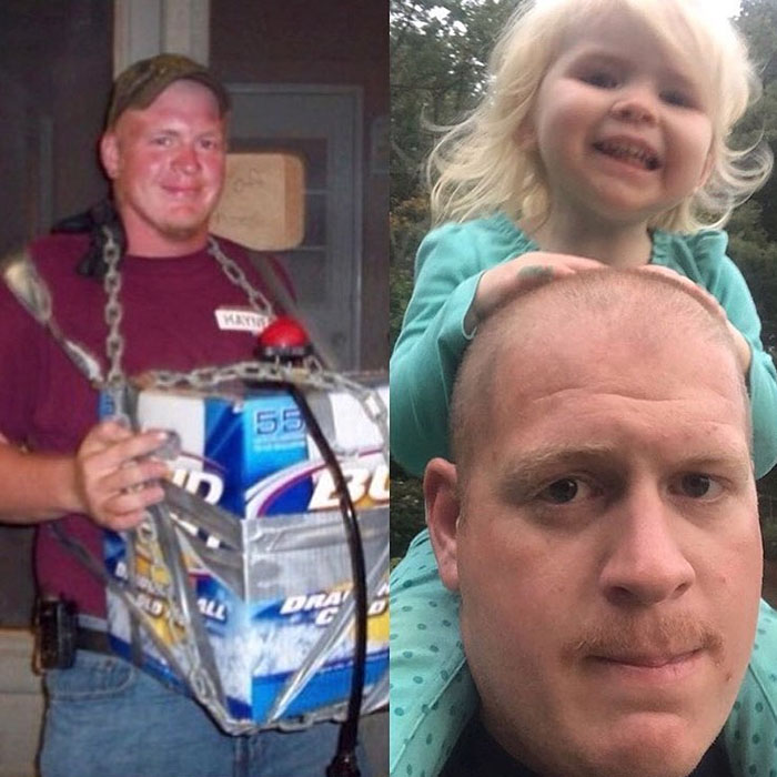 Got Toddlered: Parents Share Photos Of Them Before And After Having Kids, And The Difference Is Hilarious Got Toddlered: Parents Share Photos Of Them Before And After Having Kids, And The Difference Is Hilarious