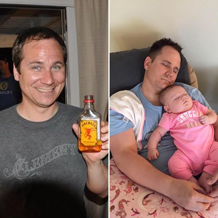 Got Toddlered: Parents Share Photos Of Them Before And After Having Kids, And The Difference Is Hilarious Got Toddlered: Parents Share Photos Of Them Before And After Having Kids, And The Difference Is Hilarious