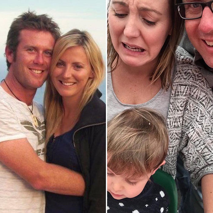 Got Toddlered: Parents Share Photos Of Them Before And After Having Kids, And The Difference Is Hilarious Got Toddlered: Parents Share Photos Of Them Before And After Having Kids, And The Difference Is Hilarious