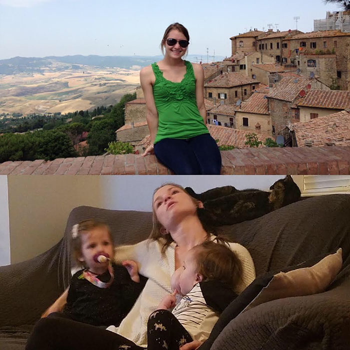 Got Toddlered: Parents Share Photos Of Them Before And After Having Kids, And The Difference Is Hilarious Got Toddlered: Parents Share Photos Of Them Before And After Having Kids, And The Difference Is Hilarious