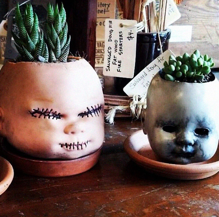 145 People Who Turned Old Dolls Into Planters And Scared The Hell Out Of Their Neighbors 145 People Who Turned Old Dolls Into Planters And Scared The Hell Out Of Their Neighbors