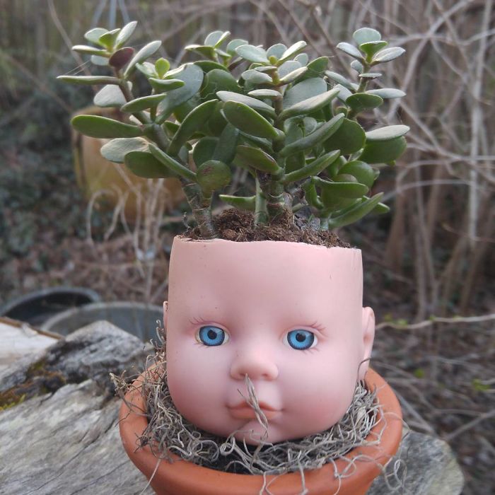145 People Who Turned Old Dolls Into Planters And Scared The Hell Out Of Their Neighbors 145 People Who Turned Old Dolls Into Planters And Scared The Hell Out Of Their Neighbors