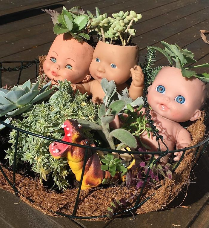 145 People Who Turned Old Dolls Into Planters And Scared The Hell Out Of Their Neighbors 145 People Who Turned Old Dolls Into Planters And Scared The Hell Out Of Their Neighbors