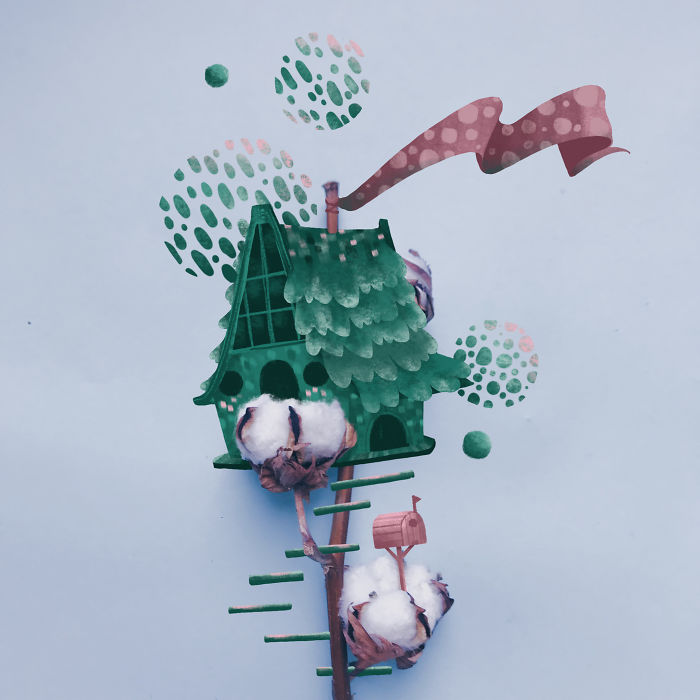 I Draw Around Random Objects I Find On My Work Desk To Create Surreal New Worlds