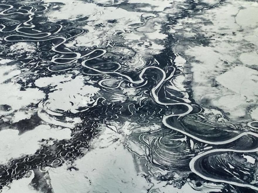 Took This Photo Out Of A Plane Window While Flying Somewhere Above Russia