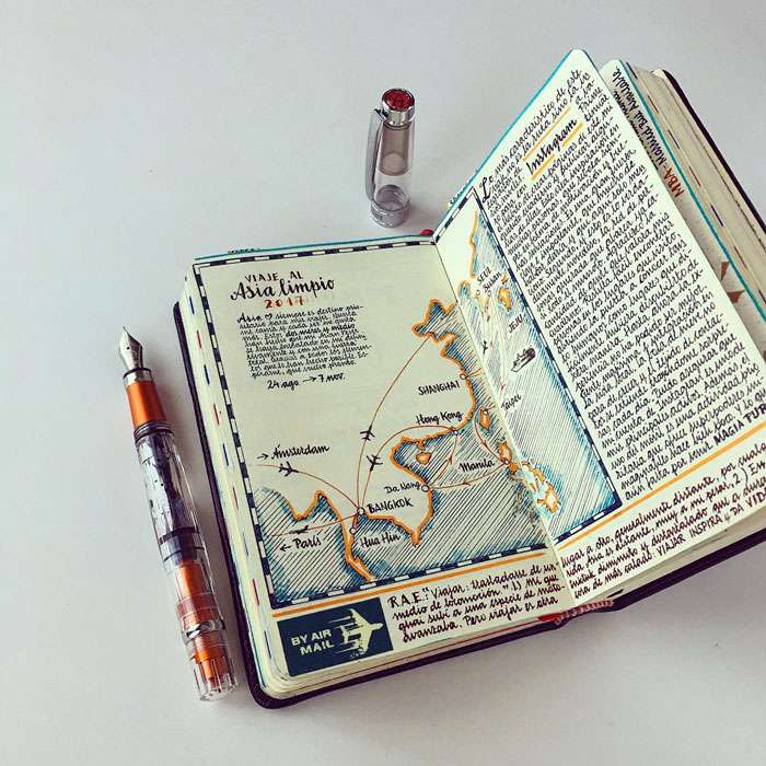 This Man Quit His Aeronautical Job To Travel The World And Here Is How His Notebooks Look Like This Man Quit His Aeronautical Job To Travel The World And Here Is How His Notebooks Look Like